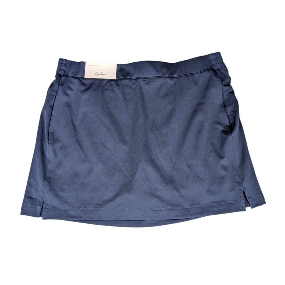 Lady Hagen Women Navy Blue Perforated Golf Tennis Skort Size XL NWT